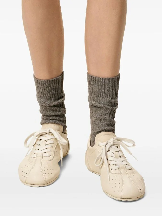 AMI Paris Leather Sneakers - Image 4