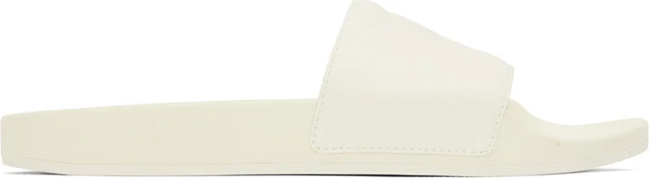 AMI Paris Off-White Ami de Cœur Slides