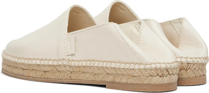 AMI Paris Off-White 'AMI Leather' Espadrilles - Image 5