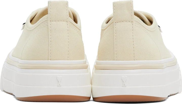 AMI Paris Off-White Low Top Ami 1980 Sneakers - Image 2