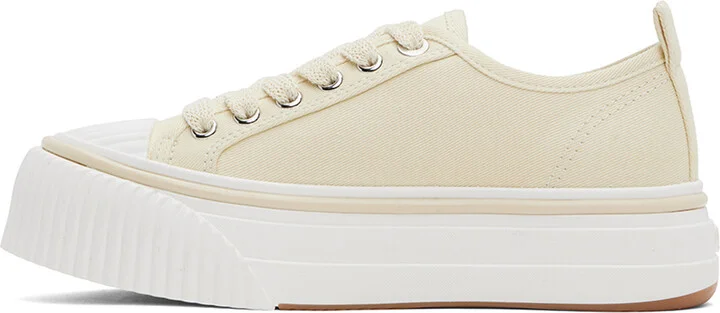 AMI Paris Off-White Low Top Ami 1980 Sneakers - Image 3