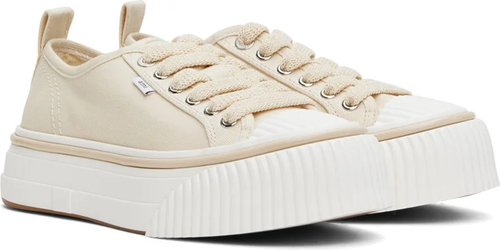 AMI Paris Off-White Low Top Ami SN1980 Sneakers - Image 4