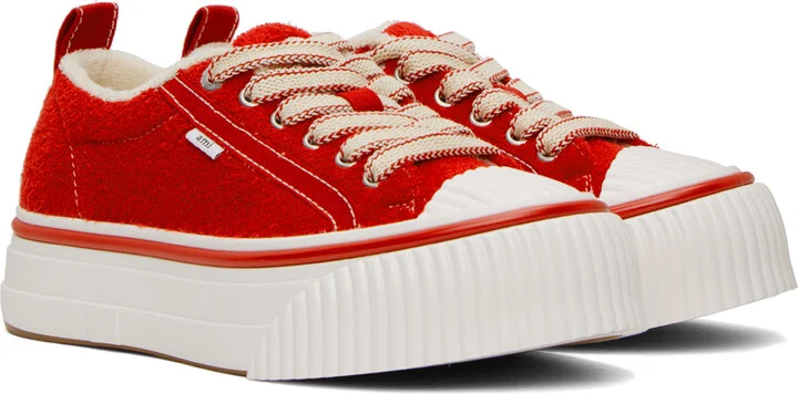 AMI Paris Red Ami 1980 Sneakers - Image 4