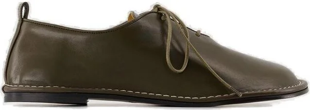 Ami Paris Round Toe Lace-Up Shoes