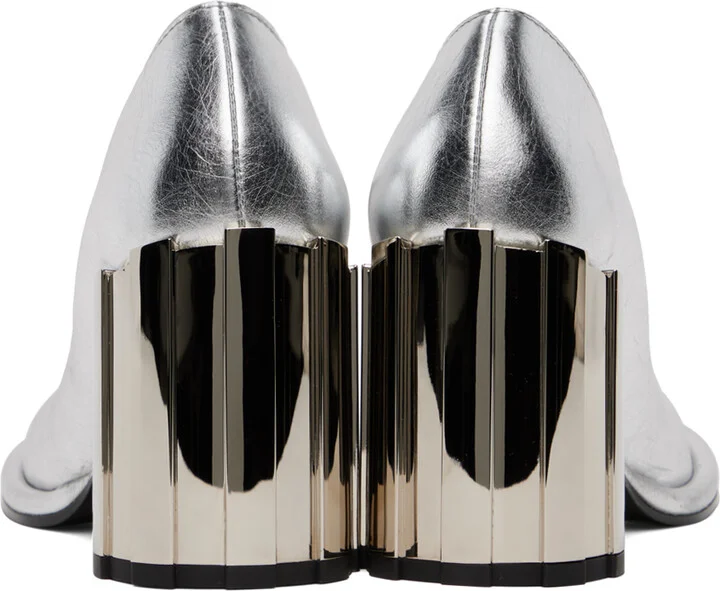 AMI Paris Silver Anatomical Toe Heels - Image 2
