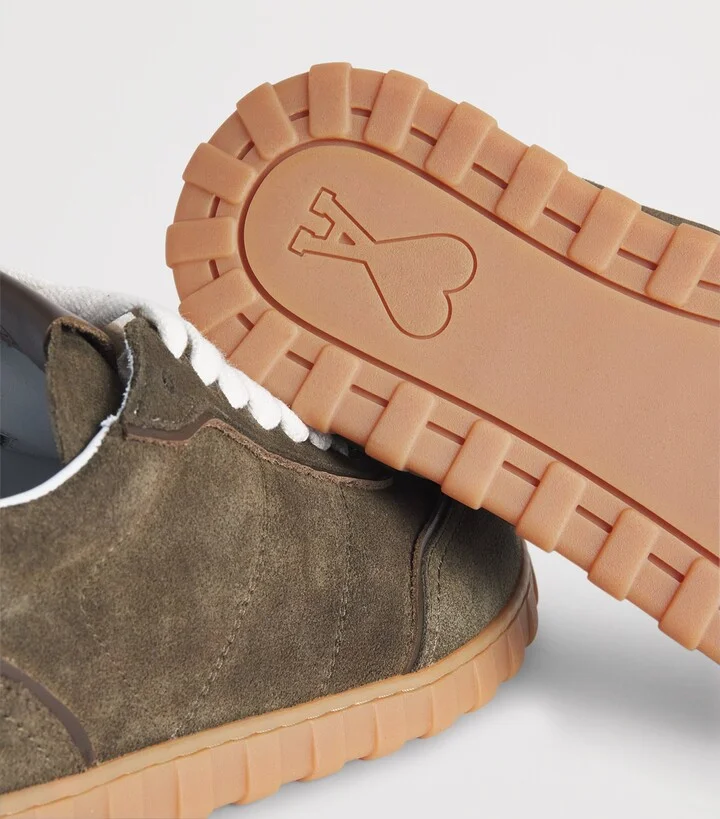 Ami Paris Suede Low-Top Sneakers - Image 6