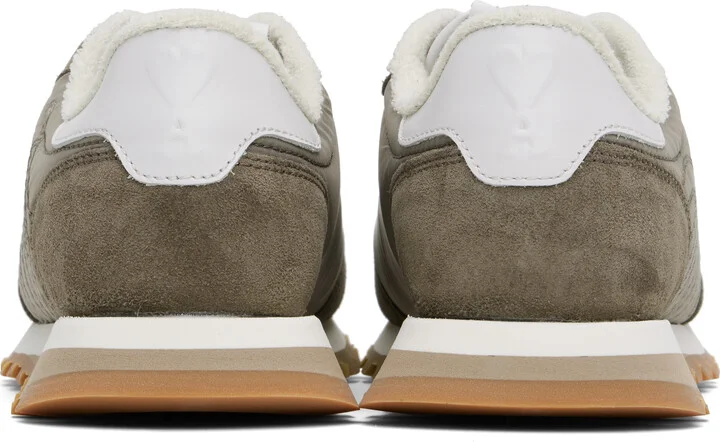 AMI Paris Taupe New Rush Sneakers - Image 2