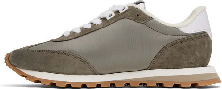 AMI Paris Taupe New Rush Sneakers - Image 3