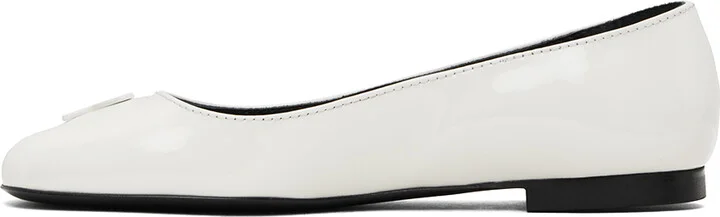 AMI Paris White Ami de Cœur Ballerina Flats - Image 3