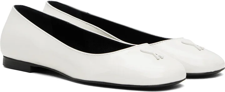 AMI Paris White Ami de Cœur Ballerina Flats - Image 4