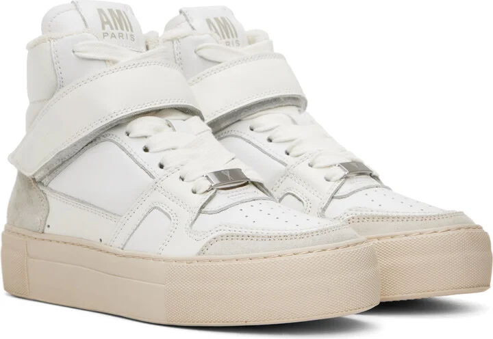 AMI Paris White Arcade Sneakers - Image 4