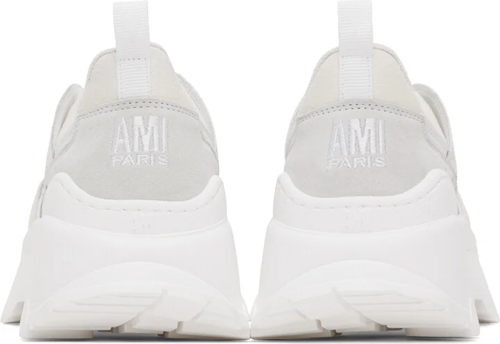 AMI Paris White Lucky 9 Sneakers - Image 2