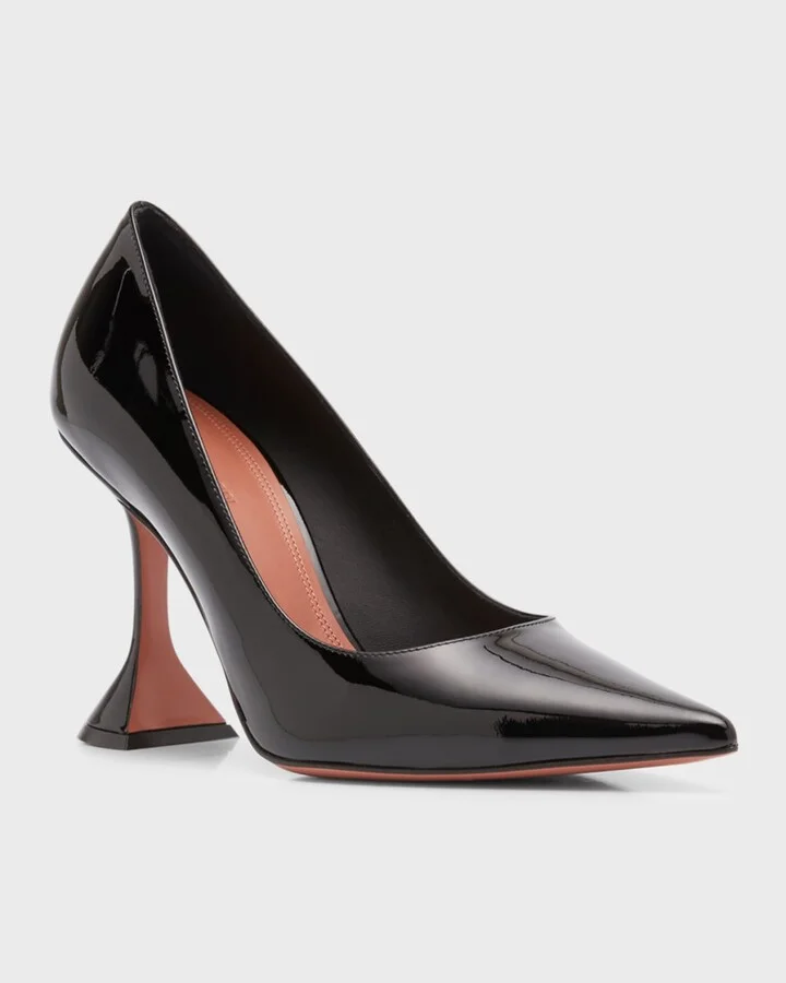 Ami Patent Leather Pedestal Pumps - Image 4