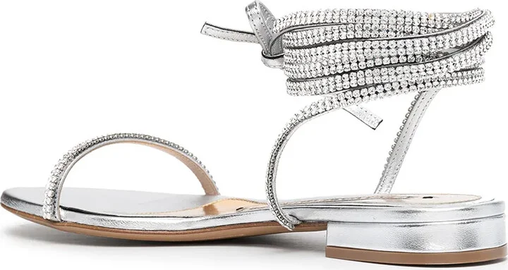 Amina crystal-embellished leather sandals - Image 3