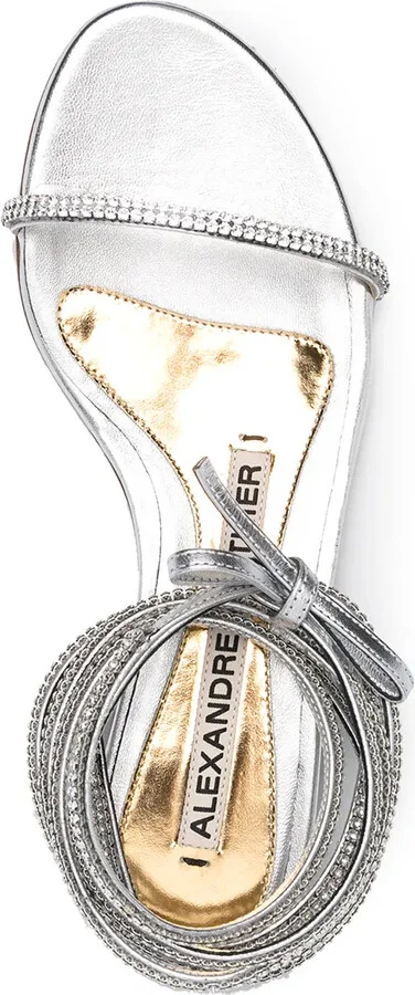 Amina crystal-embellished leather sandals - Image 4
