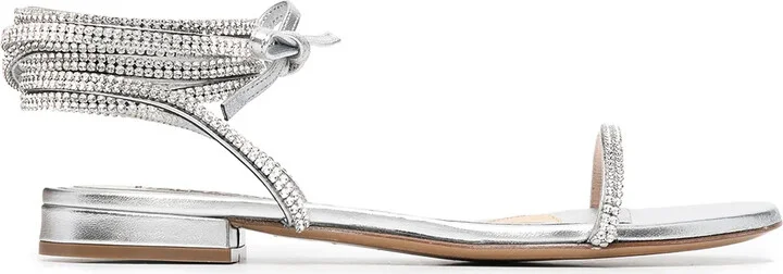 Amina crystal-embellished leather sandals