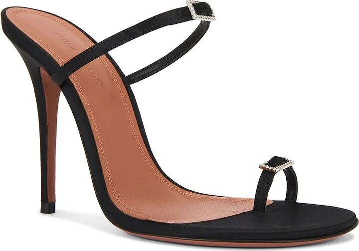 AMINA MUADDI Adut 105 Thong Sandal in Black - Image 2
