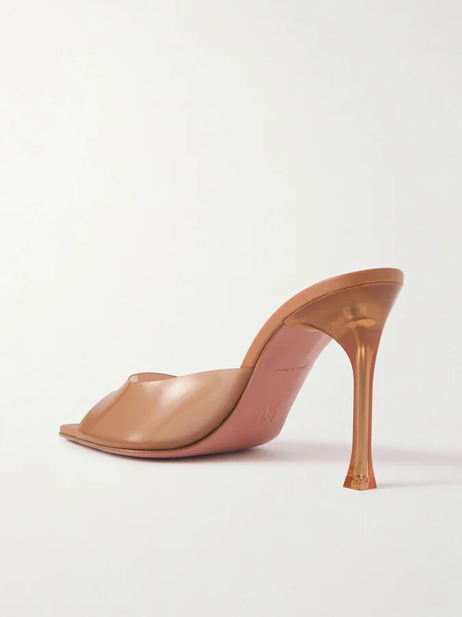Amina Muaddi - Alexa Pvc Mules - Neutrals - Image 3