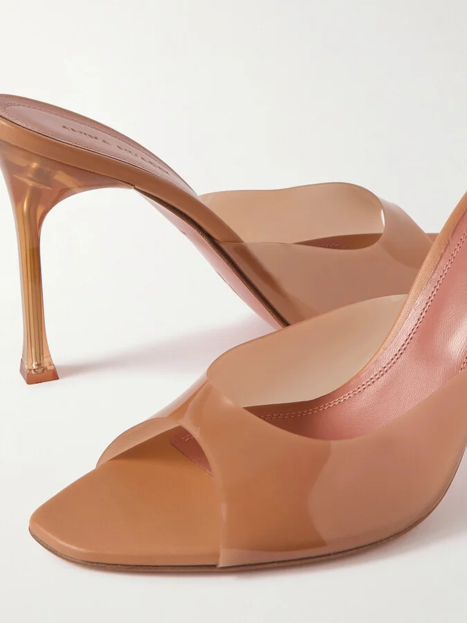 Amina Muaddi - Alexa Pvc Mules - Neutrals - Image 4