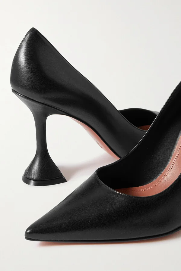 Amina Muaddi - Ami Leather Pumps - Black - Image 4