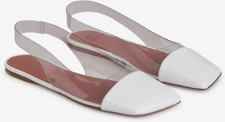 Amina Muaddi Ane Glass Ballerinas - Image 2