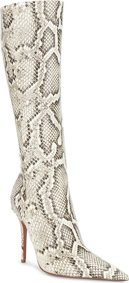 AMINA MUADDI Barbara 105 Heel Boot in Cream - Image 2