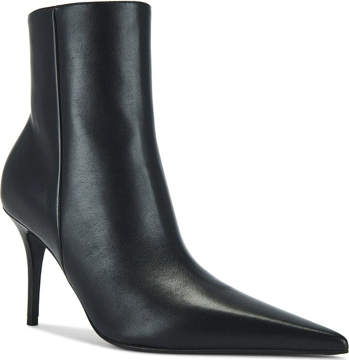 AMINA MUADDI Barbara 90 Nappa Bootie in Black - Image 2