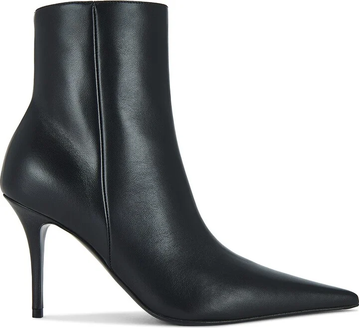 AMINA MUADDI Barbara 90 Nappa Bootie in Black