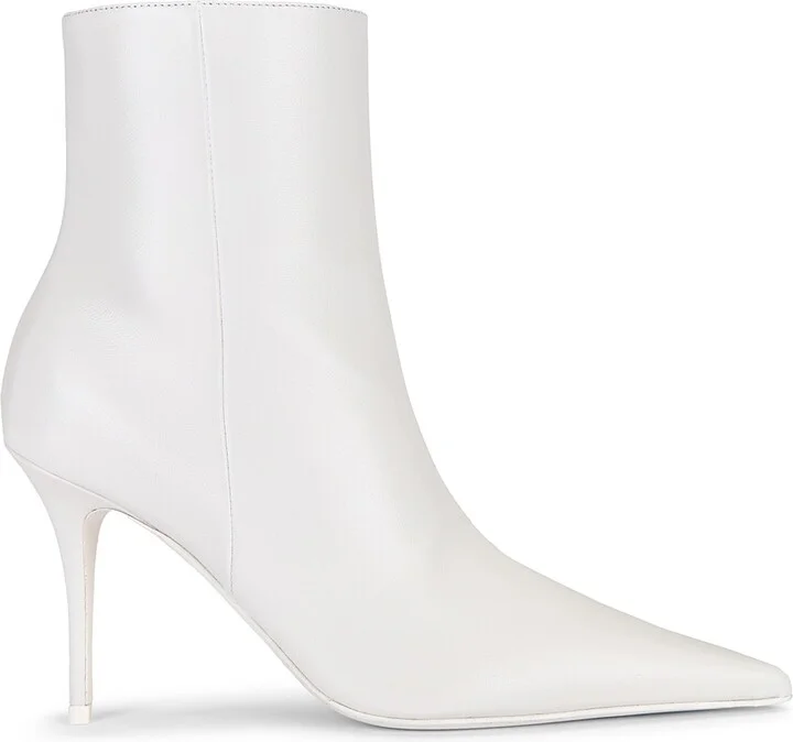AMINA MUADDI Barbara 90 Nappa Bootie in White