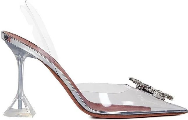 Amina Muaddi Begum Embellished Slingback Pumps