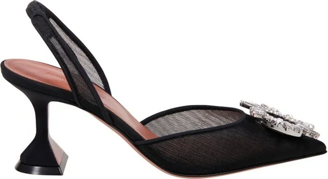 Amina Muaddi Begum Embellished Slingback Pumps