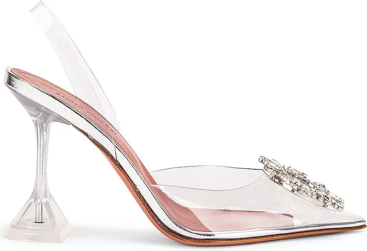 AMINA MUADDI Begum Glass Heel in White