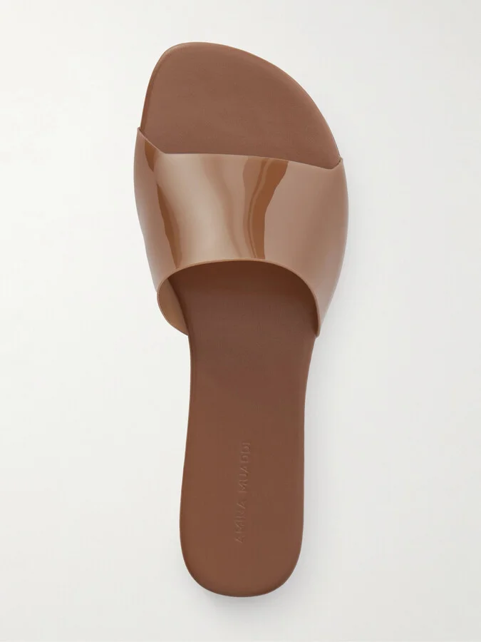 Amina Muaddi - Bianca Glass Pvc Flats - Neutrals - Image 5