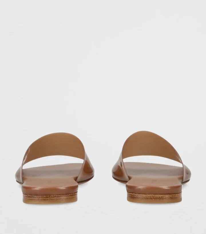 Amina Muaddi Bianca Glass Sandals - Image 2