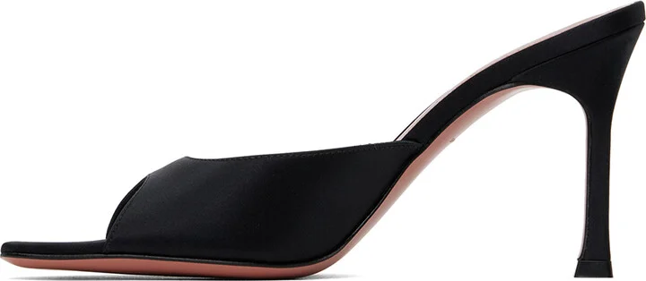 Amina Muaddi Black Alexa Slipper 90 Heeled Sandals - Image 3