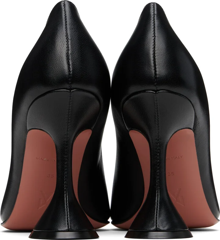Amina Muaddi Black Ami Pump Heels - Image 2
