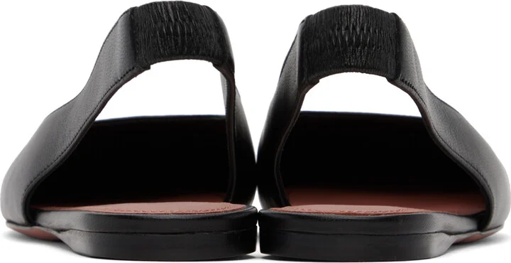 Amina Muaddi Black Ane Ballerina Flats - Image 2