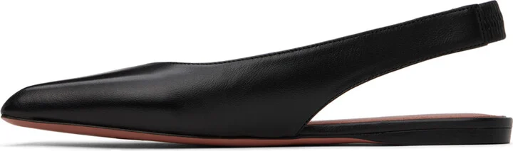 Amina Muaddi Black Ane Ballerina Flats - Image 3