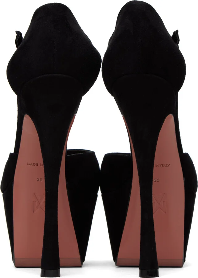 Amina Muaddi Black Angelica Heels - Image 2