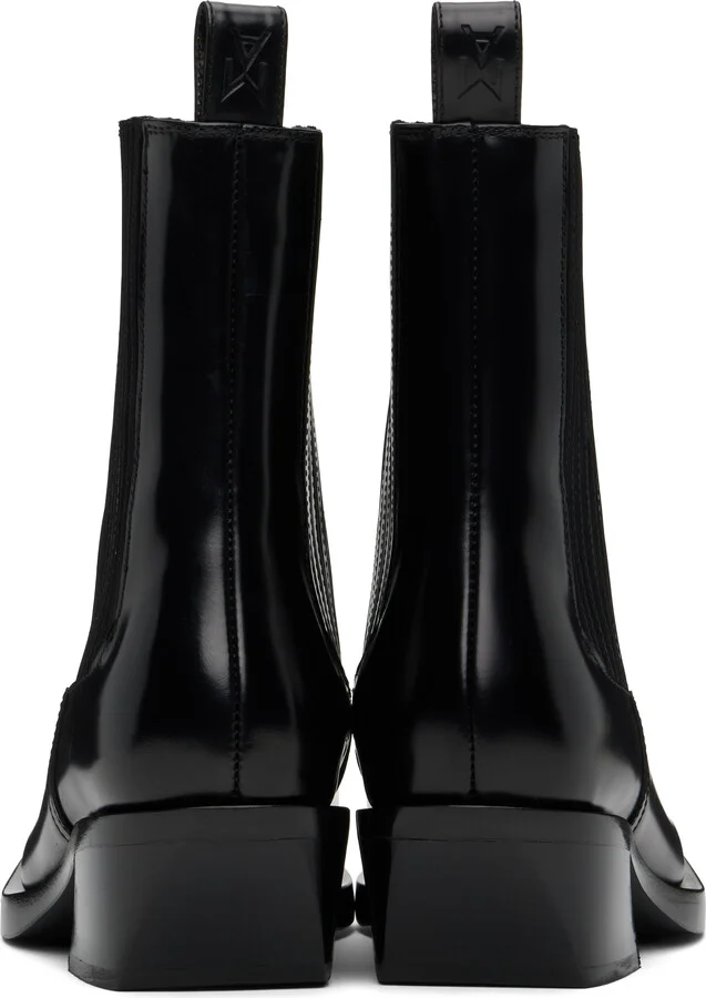 Amina Muaddi Black Chiara Chelsea Boots - Image 2