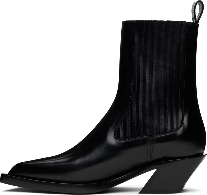 Amina Muaddi Black Chiara Chelsea Boots - Image 3