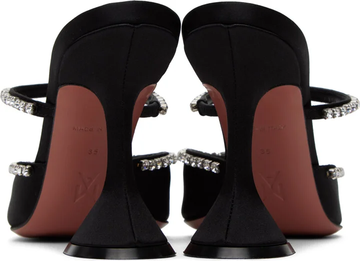 Amina Muaddi Black Gilda Mules - Image 2