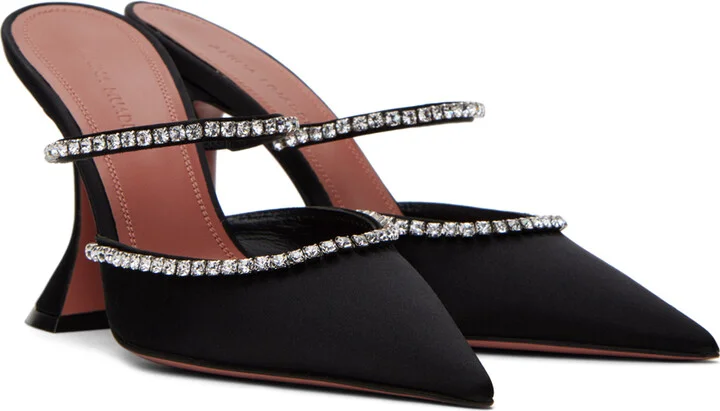 Amina Muaddi Black Gilda Mules - Image 4