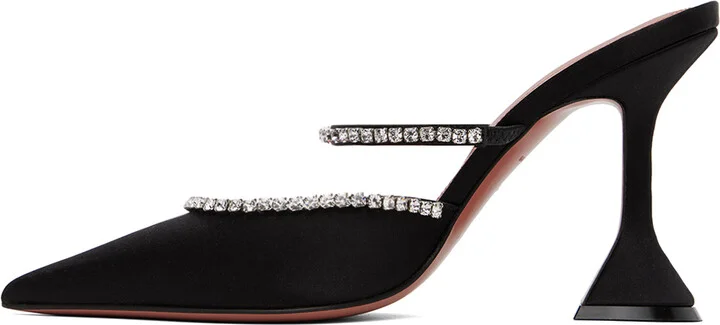 Amina Muaddi Black Gilda Mules - Image 3