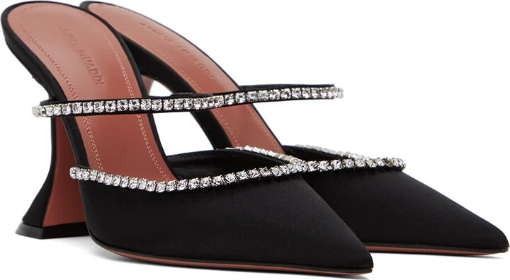 Amina Muaddi Black Gilda Mules - Image 4