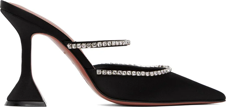 Amina Muaddi Black Gilda Mules
