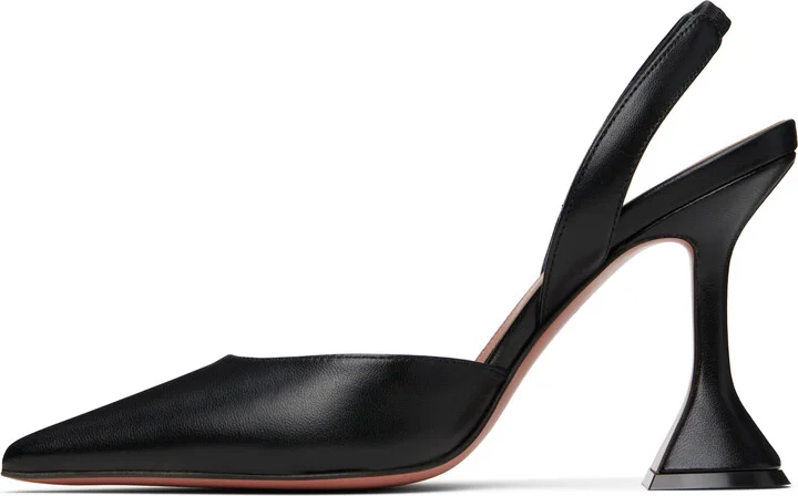 Amina Muaddi Black Holli Sling 95 Heels - Image 3