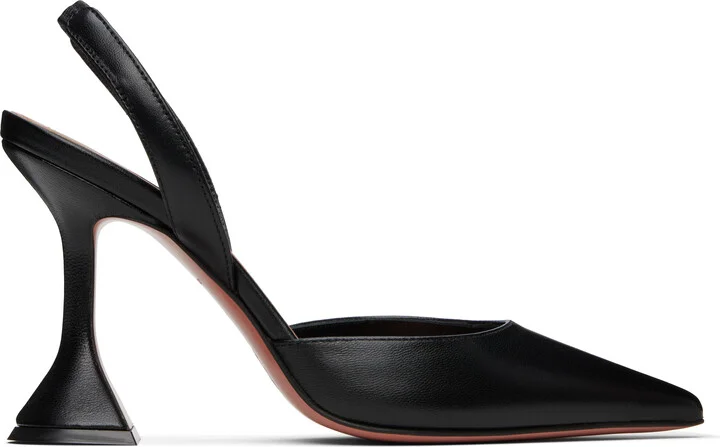 Amina Muaddi Black Holli Sling 95 Heels