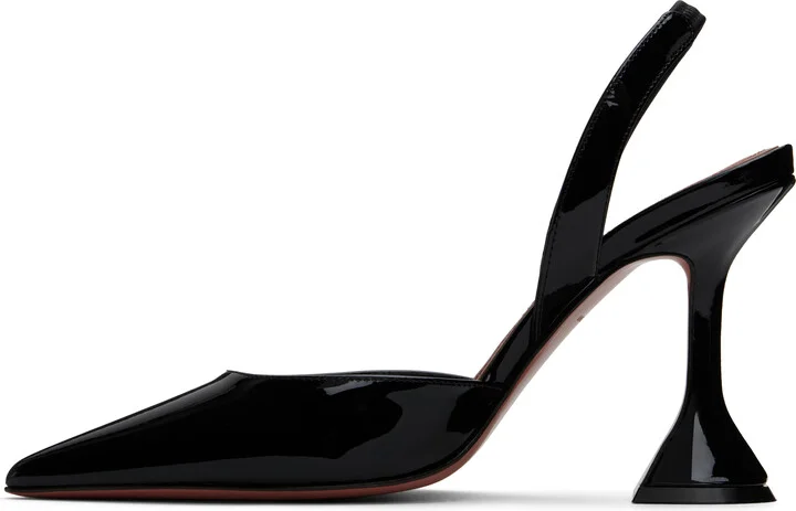 Amina Muaddi Black Holli Sling Heels - Image 3