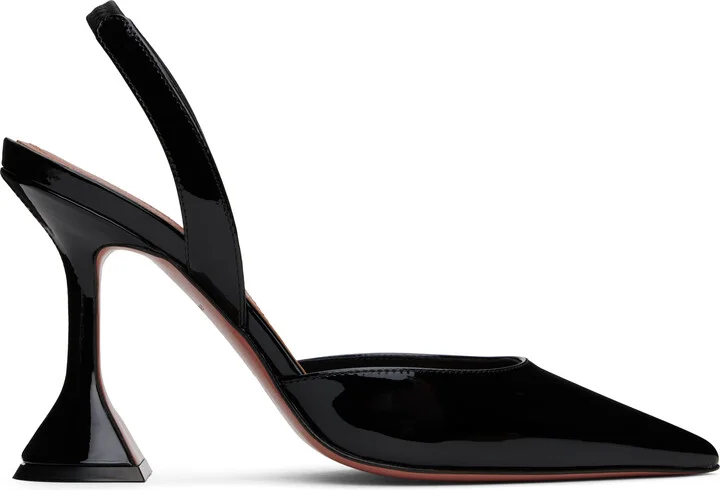 Amina Muaddi Black Holli Sling Heels